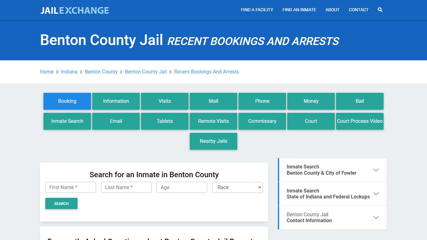 Benton County Jail Recent Bookings And Arrests - Jail Exchange