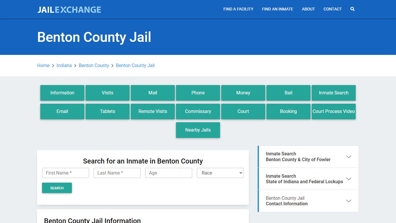 Benton County Jail Roster Lookup, IN, Inmate Search